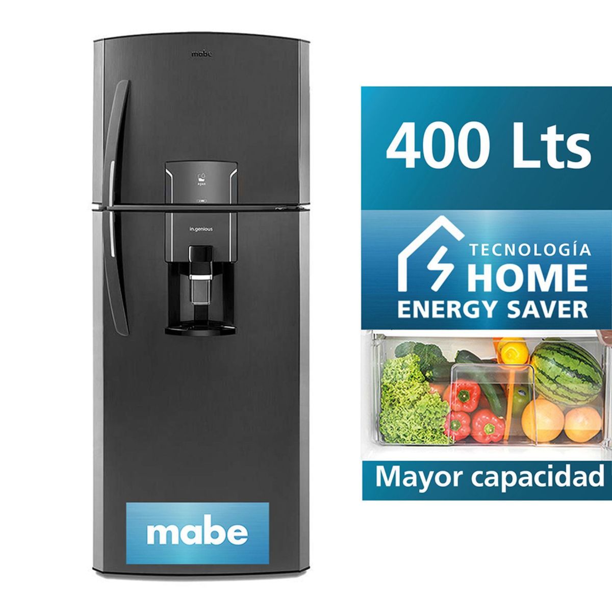 MABE - Refrigeradora  no frost de 400 lts