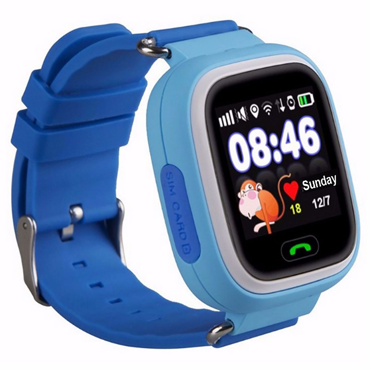 LEOTEC - Reloj inteligente GPS con localizador para niños Way Kids Azul Leotec