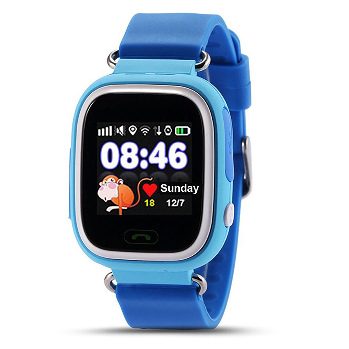 LEOTEC - Reloj inteligente GPS con localizador para niños Way Kids Azul Leotec