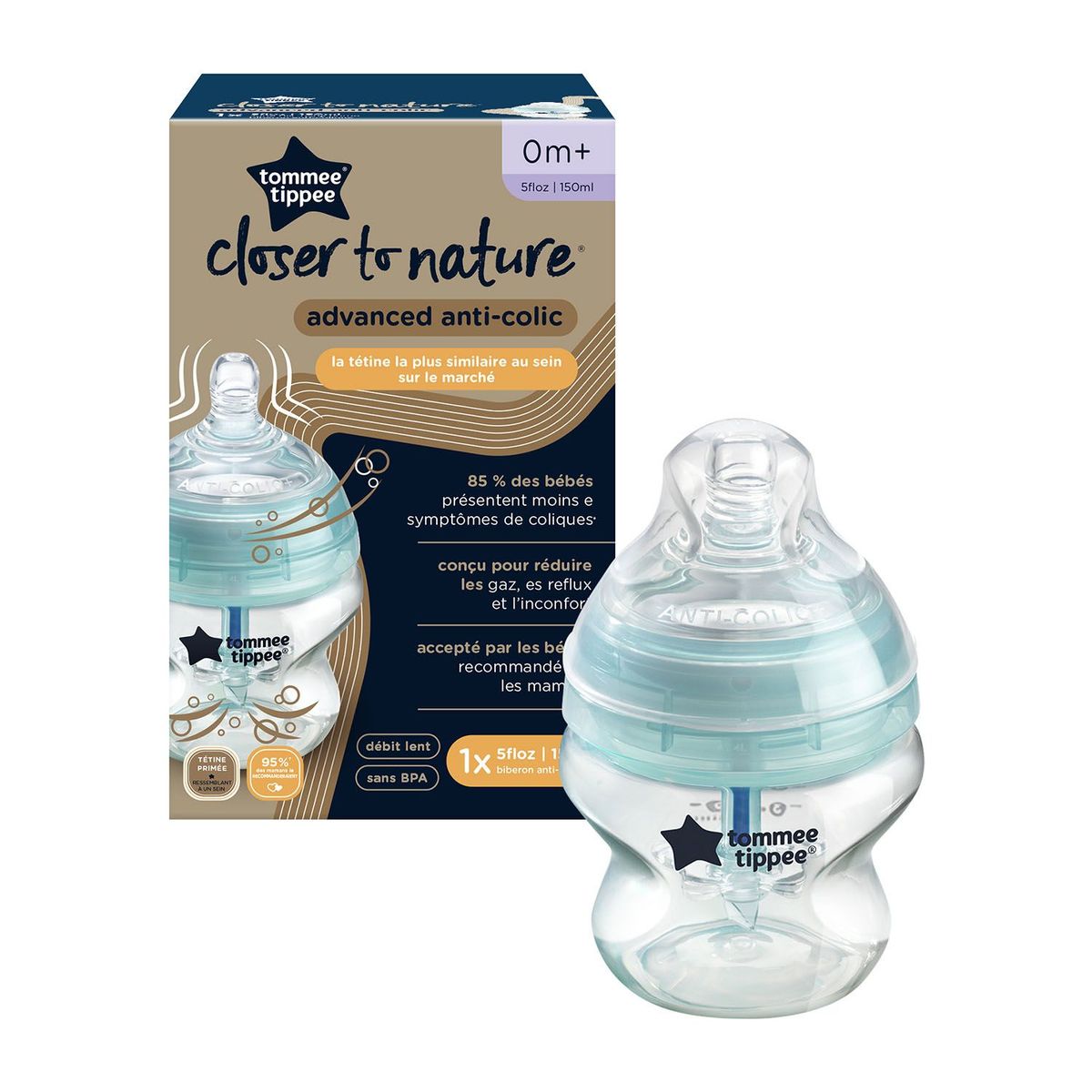 TOMMEE TIPPEE - Biberón Anticólico Avanzado 5 Oz
