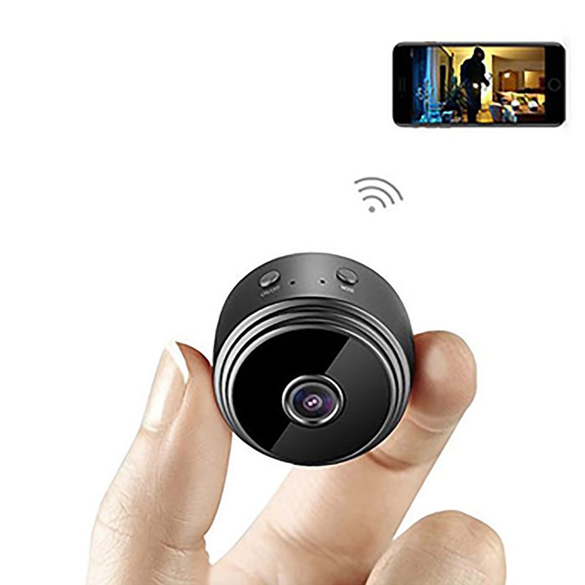 STEC - Mini Camara de Seguridad Circular - Magnetica HYF A9