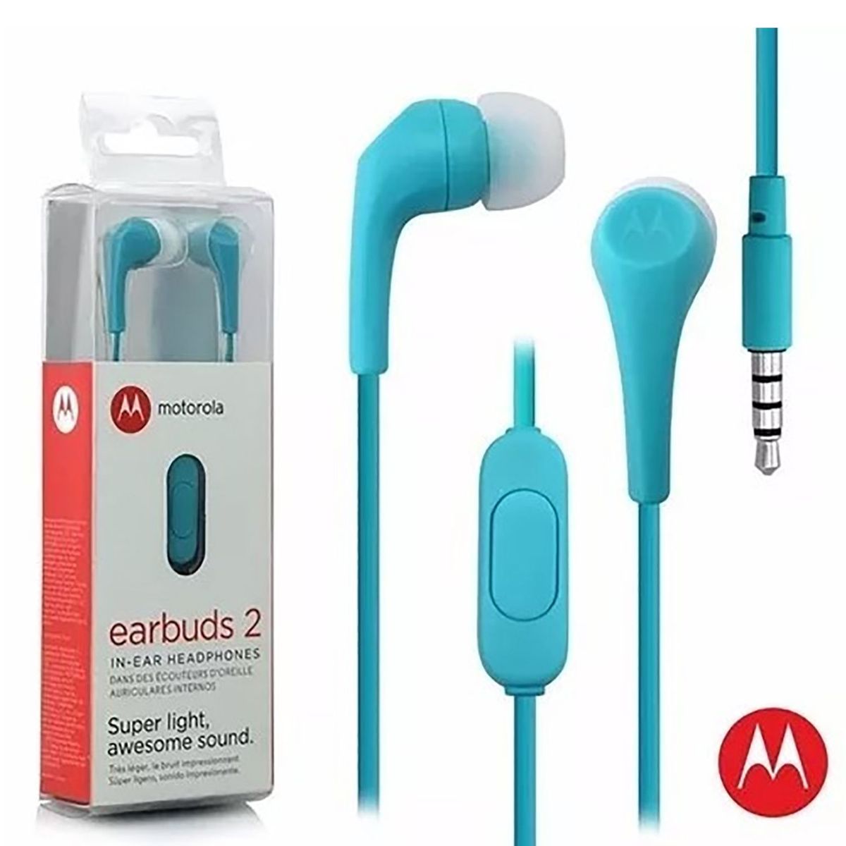 MOTOROLA - Audífonos Earbuds 2 C/Micro Turquesa Motorola