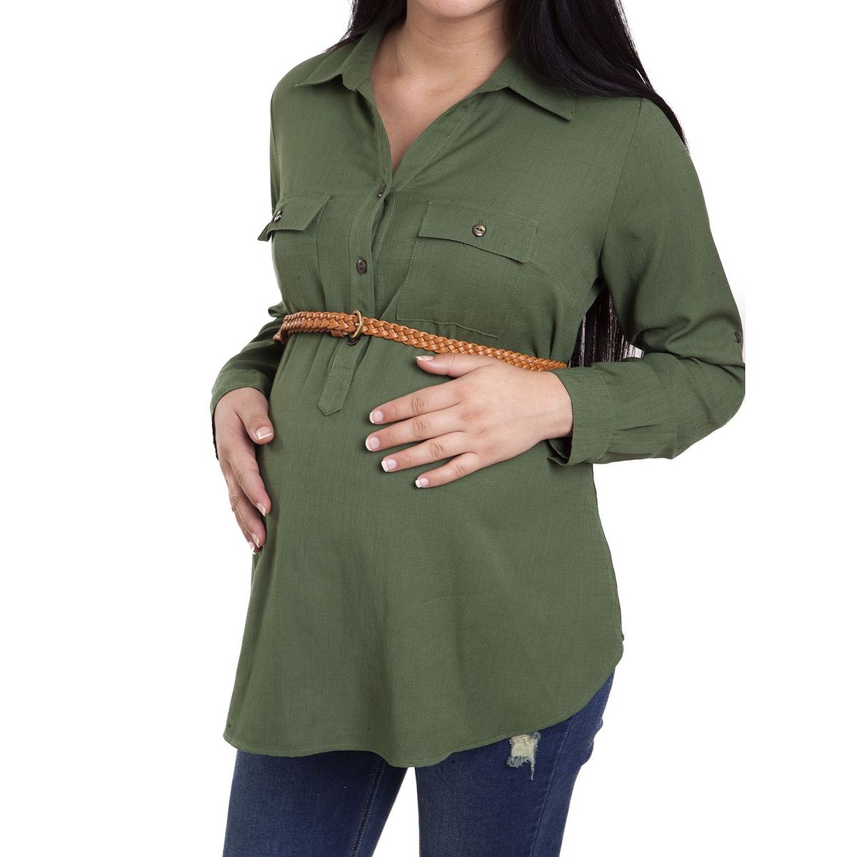 VALESKA - Blusa Maternal Manga Larga