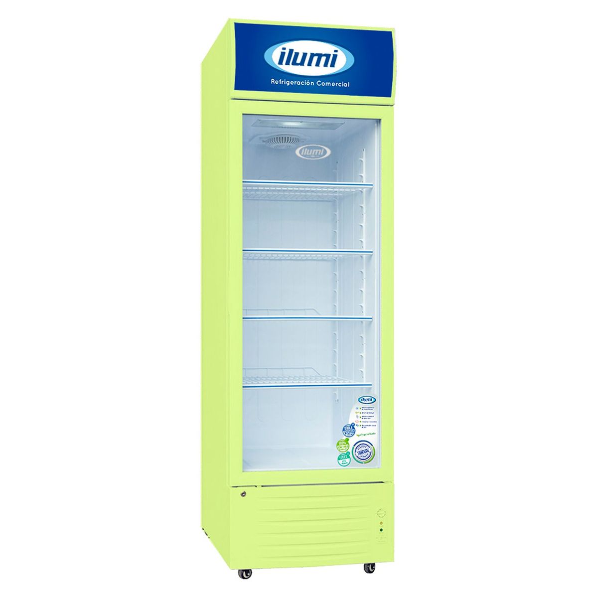 ILUMI - Visicooler Vitrina Exhibidora BC-3600GR 360Lts. Verde 