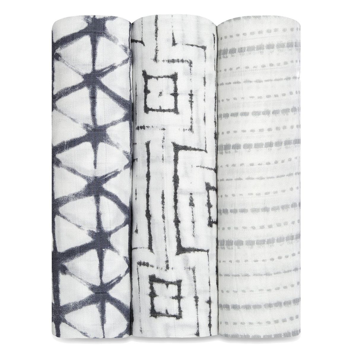 ADEN & ANAIS - Pack Mantas De Muselina De Bambú Pebble Shibori