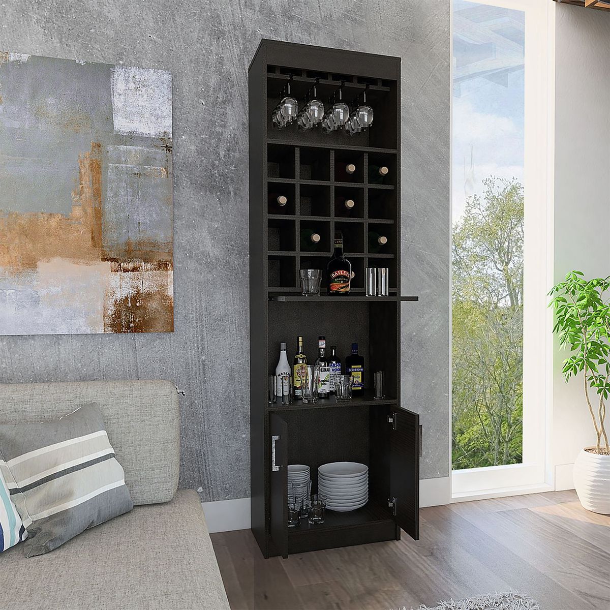 TUHOME - Bar Kava Beijing 2 Puertas (Porta copas y porta botellas)