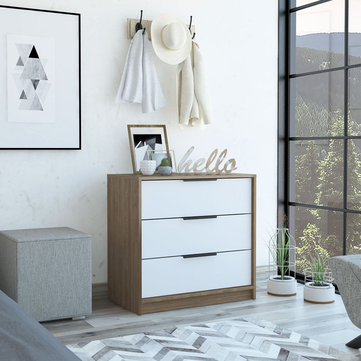 TUHOME - Cómoda Kaia 3 Cajones