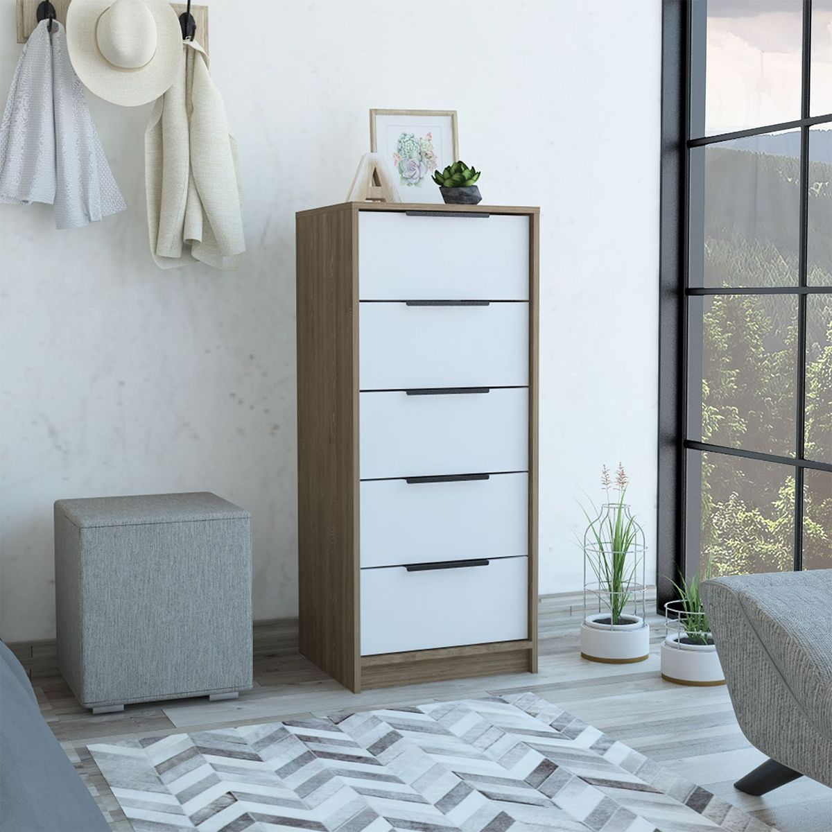 TUHOME - Cómoda Kaia 5 Cajones