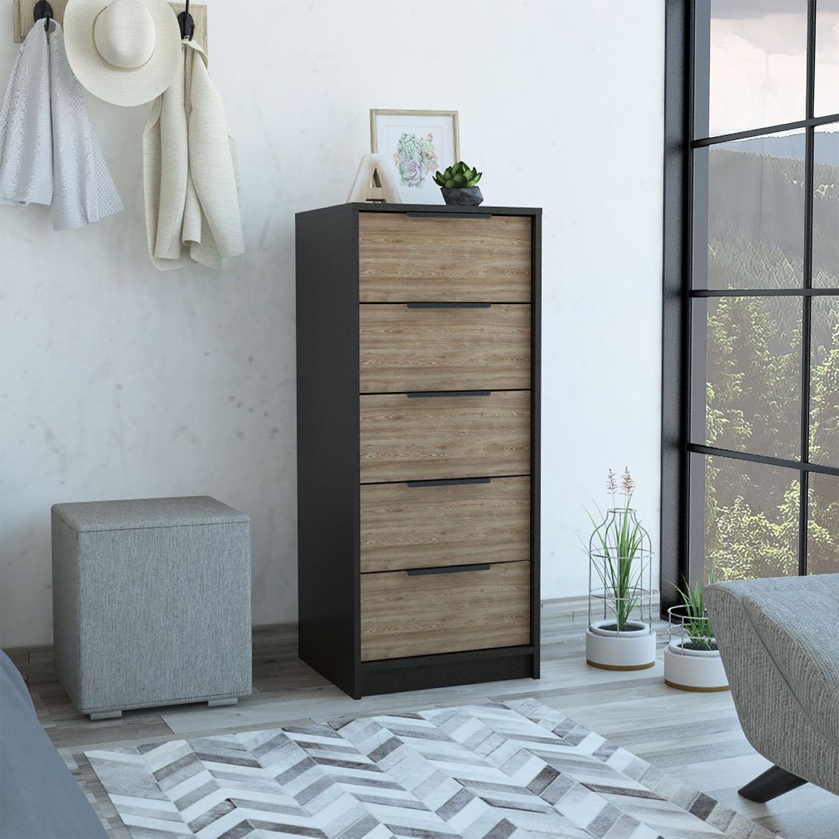 TUHOME - Cómoda Kaia 5 Cajones