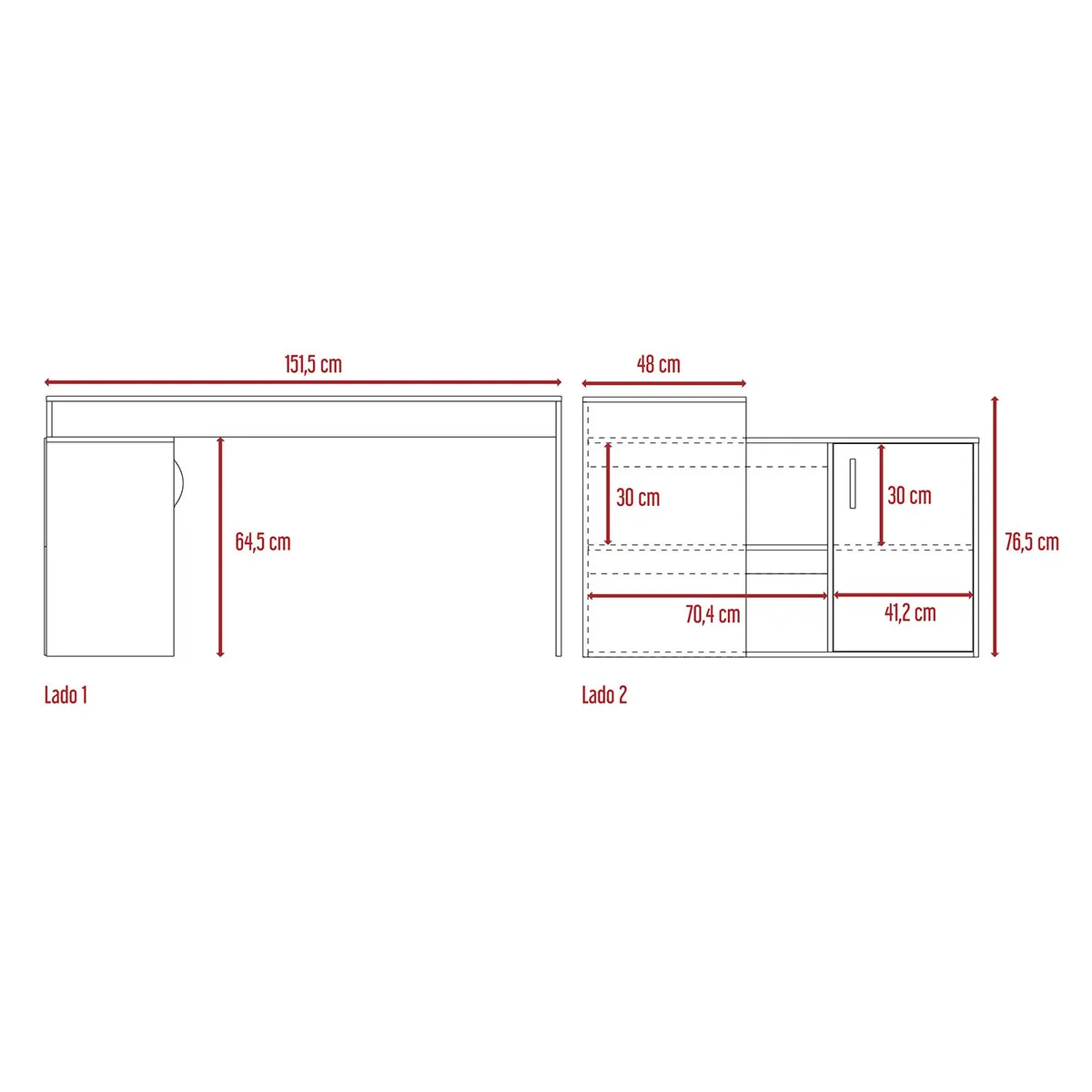 TUHOME - Escritorio En L Office 8 Tu Home