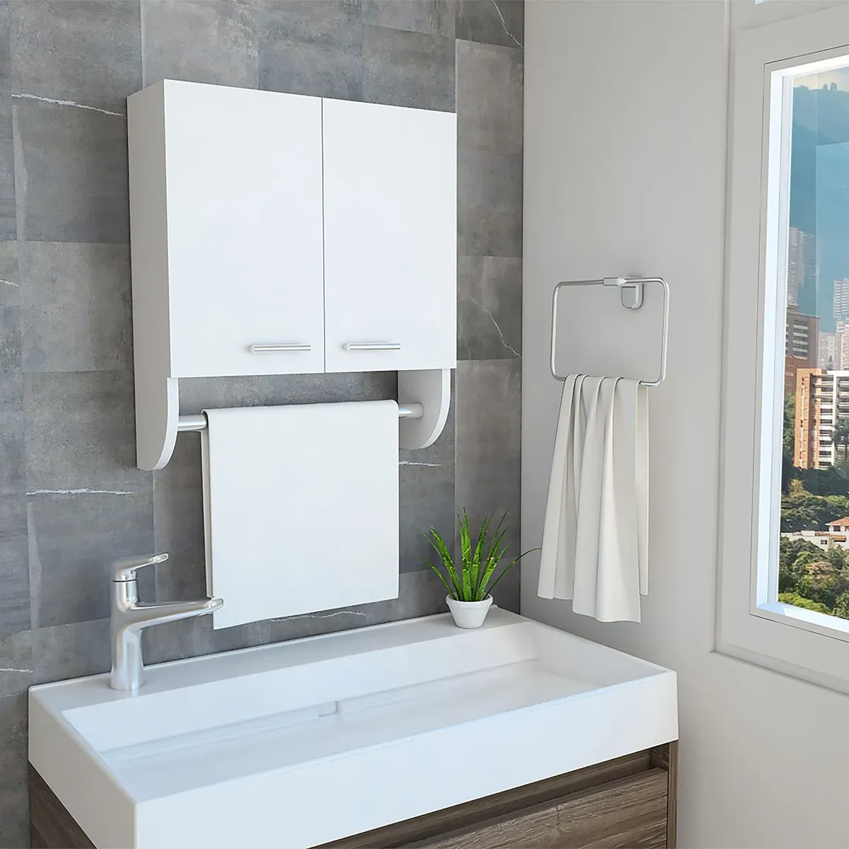 TUHOME - Mueble de Baño Botiquín Blanco