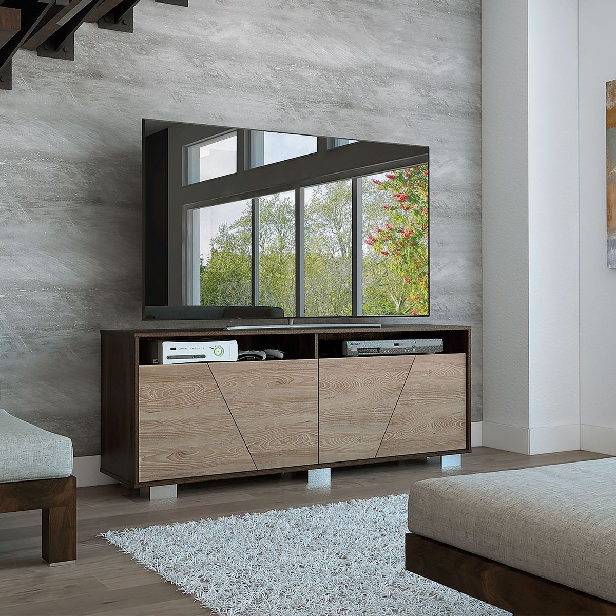 TUHOME - Mesa De Tv 70' Fraktal