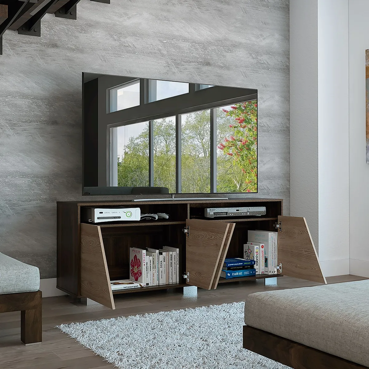 TUHOME - Mesa De Tv 70' Fraktal