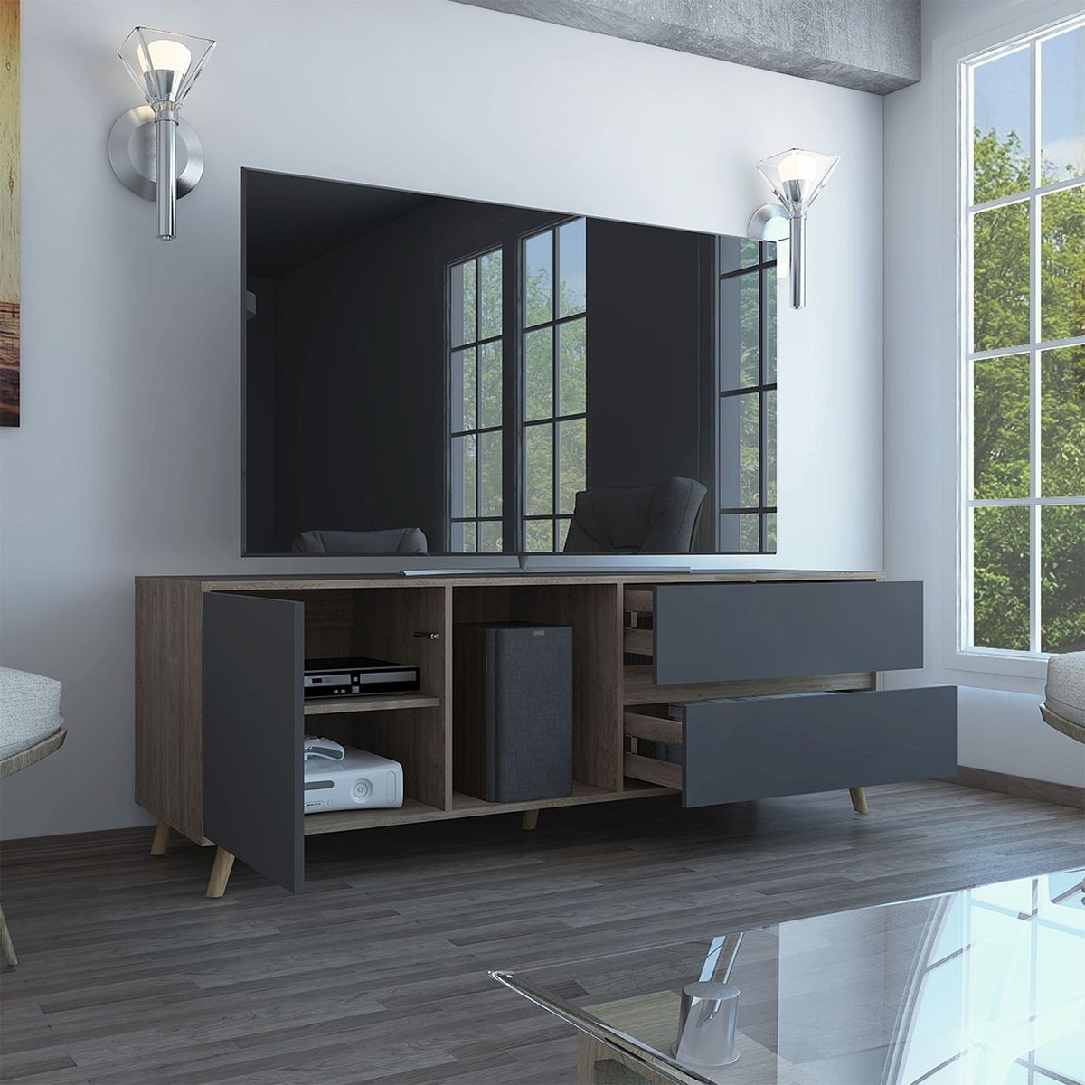 TUHOME - Mesa De Tv 60' Salem