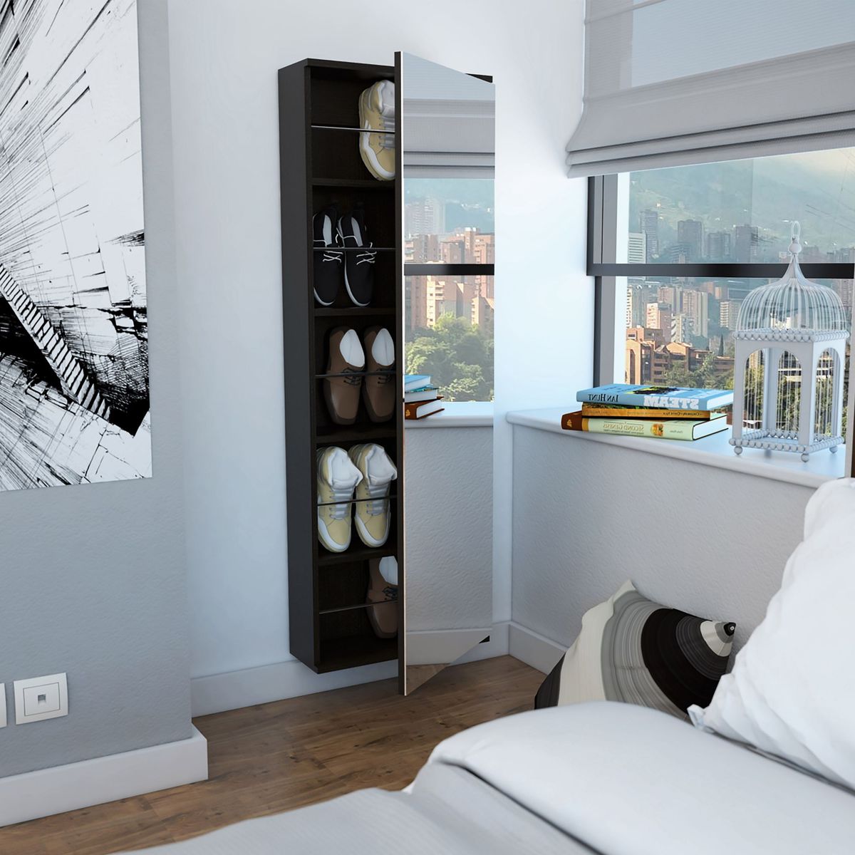 TUHOME - Zapatera Leto con Espejo