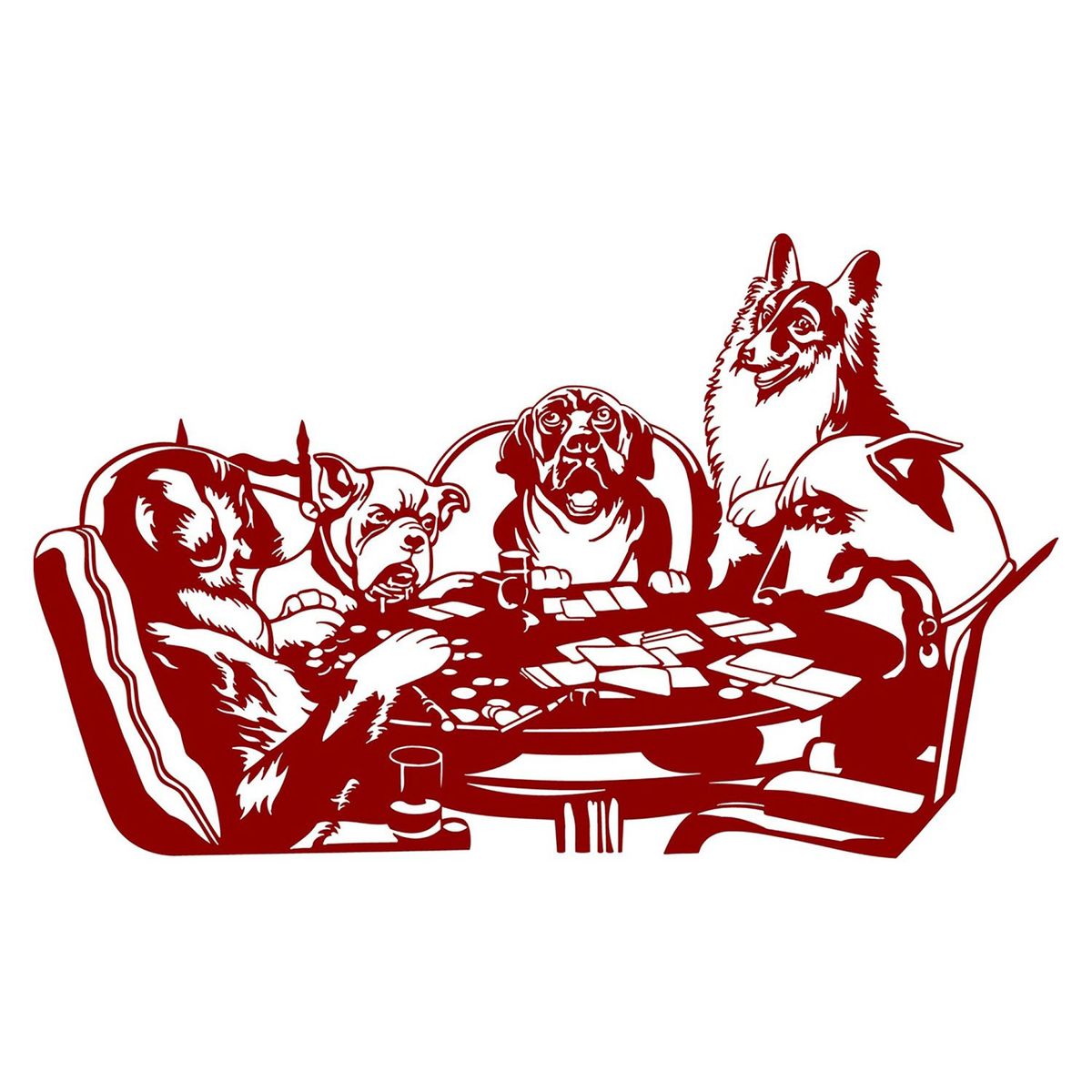 STICKART - Vinil Perros Jugando Póker