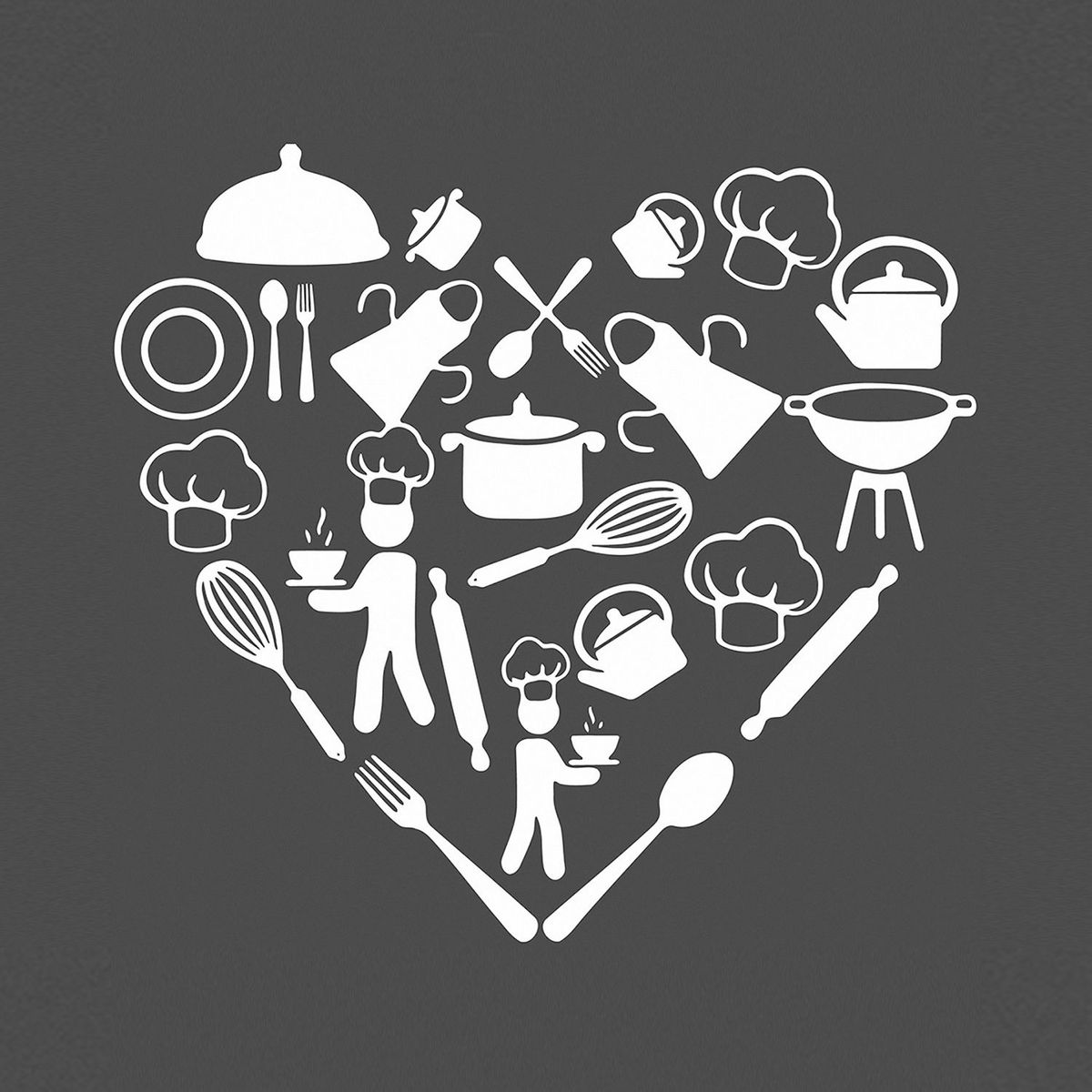 STICKART - Vinil Corazón Elementos de Cocina