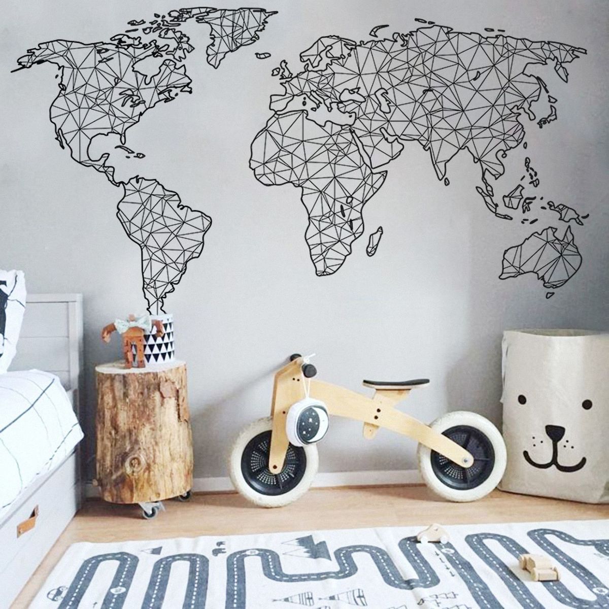 STICKART - Vinil Mapamundi  Líneas