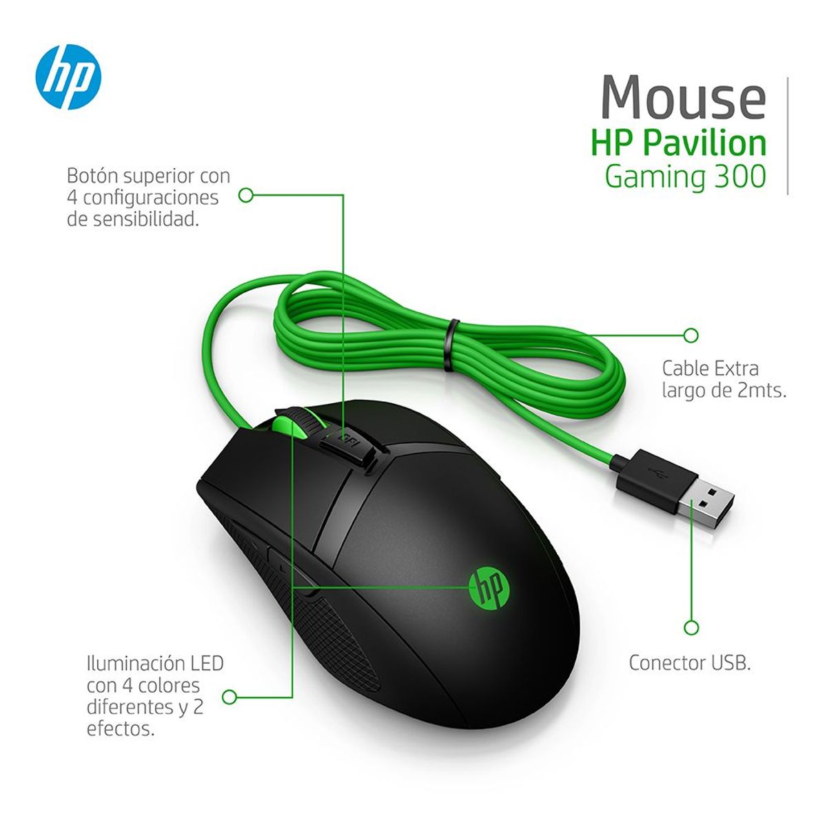 HP - HP Pavilion Gaming Mouse 300 (4PH30AA)
