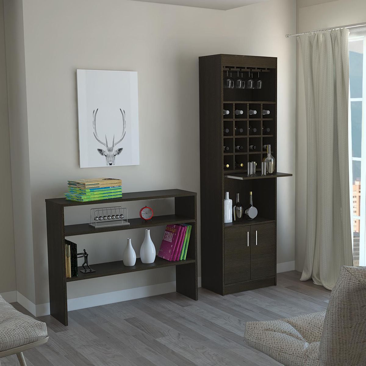 TUHOME - Bar Kava 3 Puertas + Arrimo