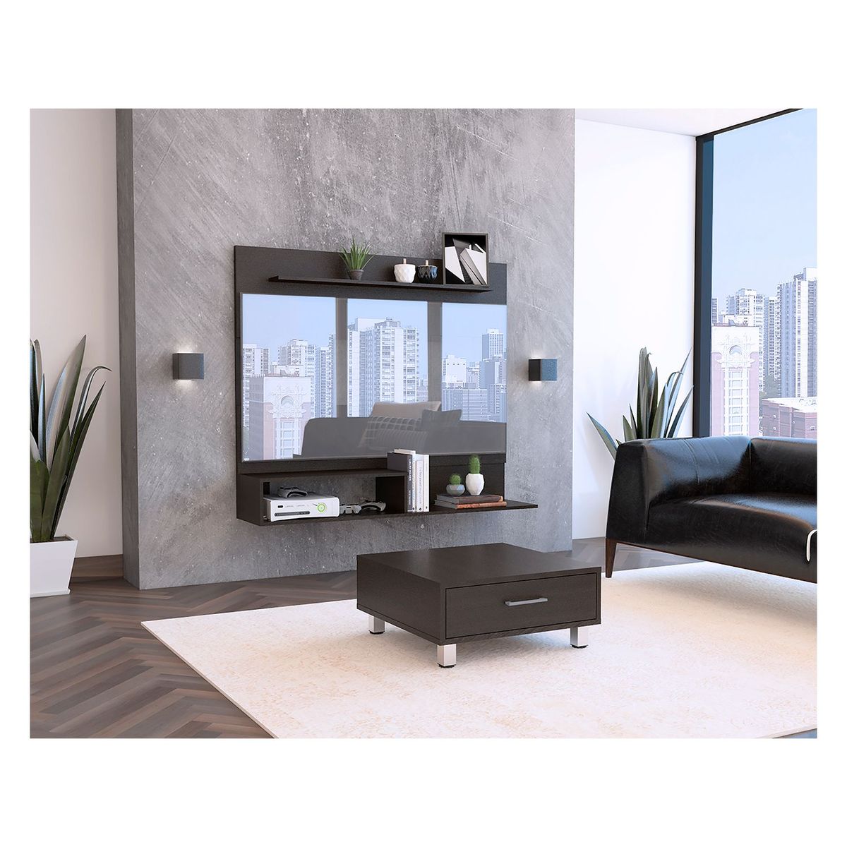 TUHOME -  Panel TV 55" + Mesa de Centro