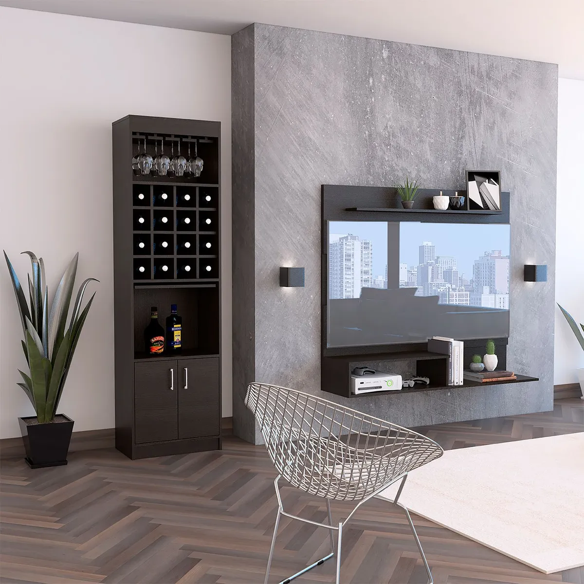 TUHOME -  Panel Tv 55" + Bar Kava