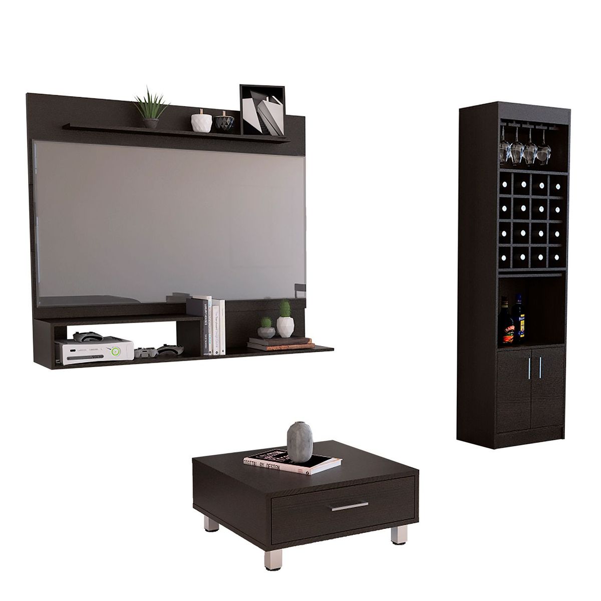 TUHOME -  Panel TV55" + Bar Kava + Mesa de Centro