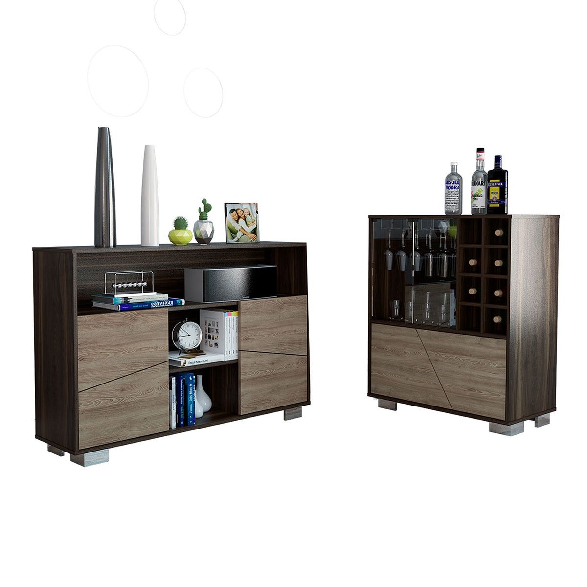 TUHOME - Bar Bajo + Arrimo Fraktal - Habano / Miel