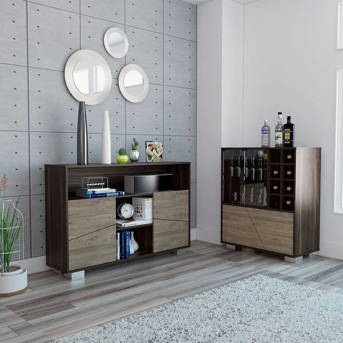 TUHOME - Bar Bajo + Arrimo Fraktal - Habano / Miel