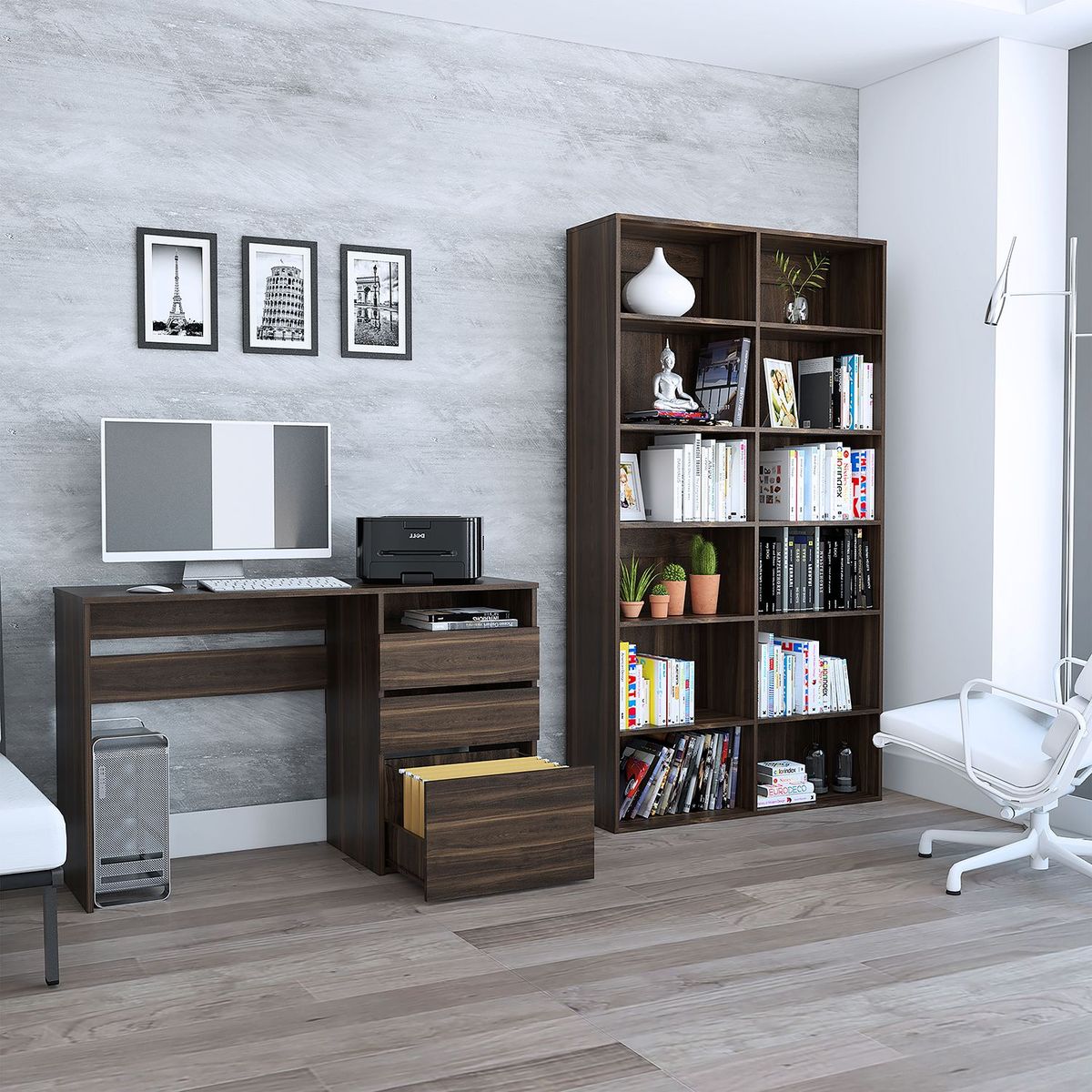 TUHOME - Biblioteca + Escritorio Office 7