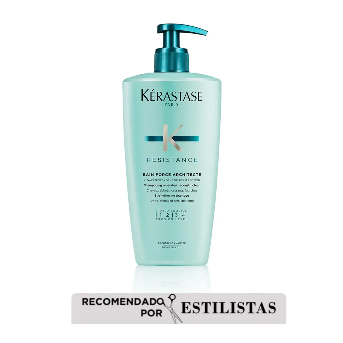KERASTASE - Shampoo Kérastase Résistance Force Architecte reparación cabello dañado 500ml 