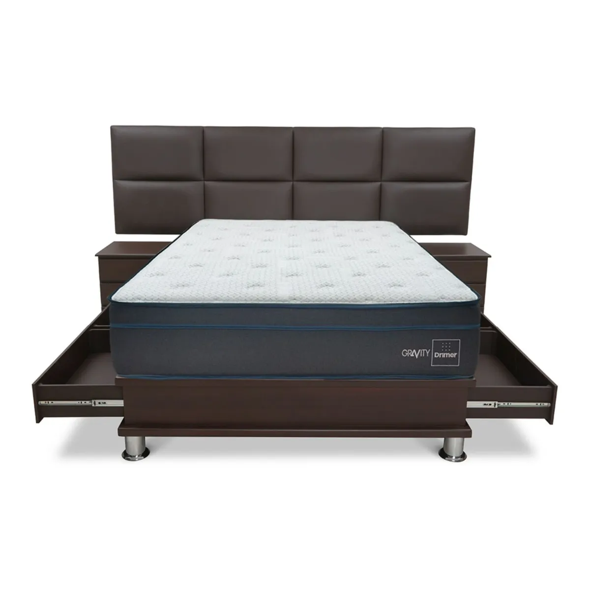 DRIMER - Dormitorio con Cajones Gravity Sofia King + 2 Almohadas