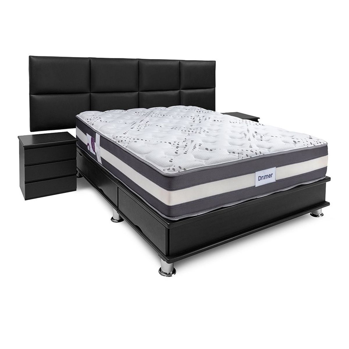 DRIMER - Dormitorio Ozono Kaela King + 2 Almohadas