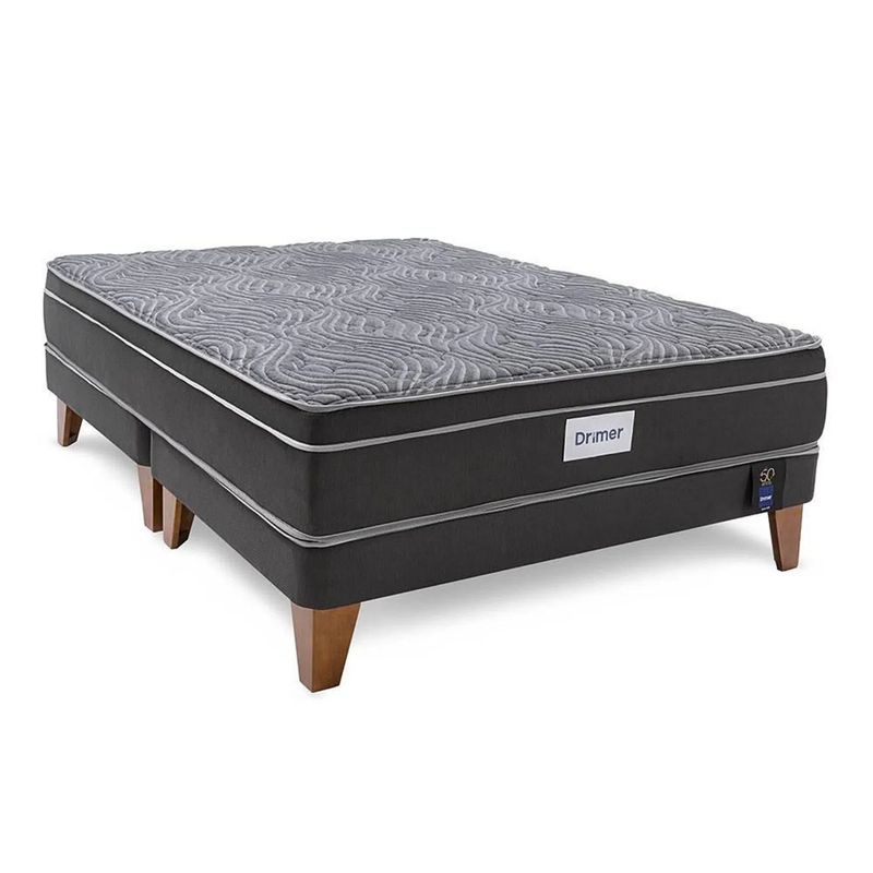 DRIMER - Cama Europea Gold Ventus King + 2 Almohadas
