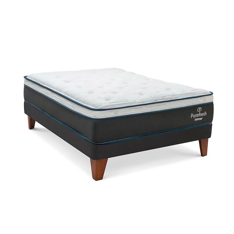 DRIMER - Cama Europea Gold Pure Fresh 1.5 Plz + 1 Almohada