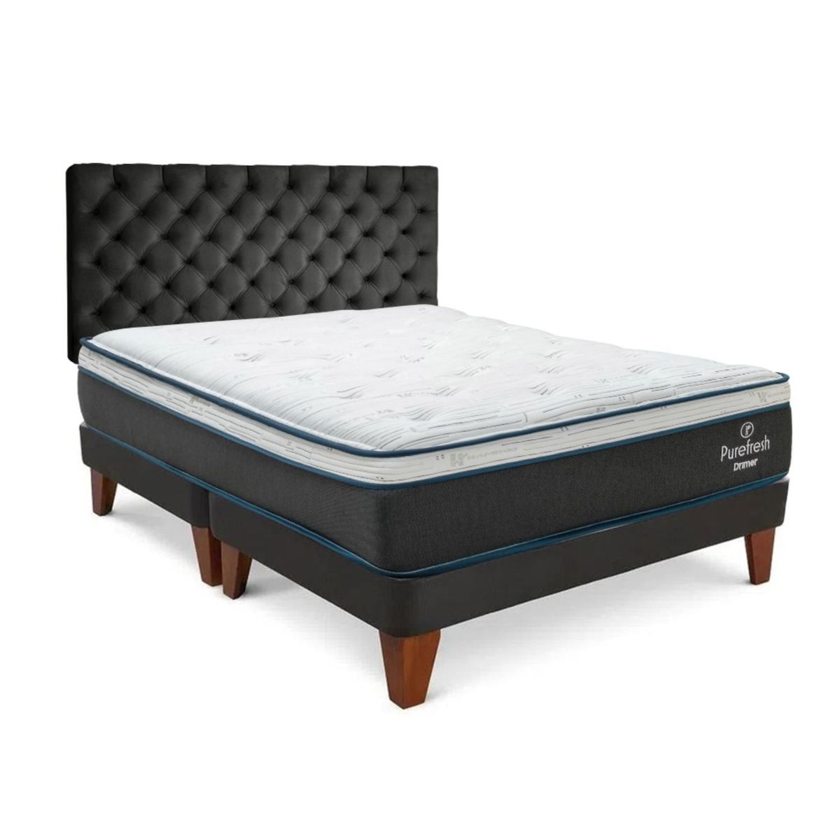 DRIMER - Dormitorio Europeo Gold Pure Fresh King + 2 Almohadas