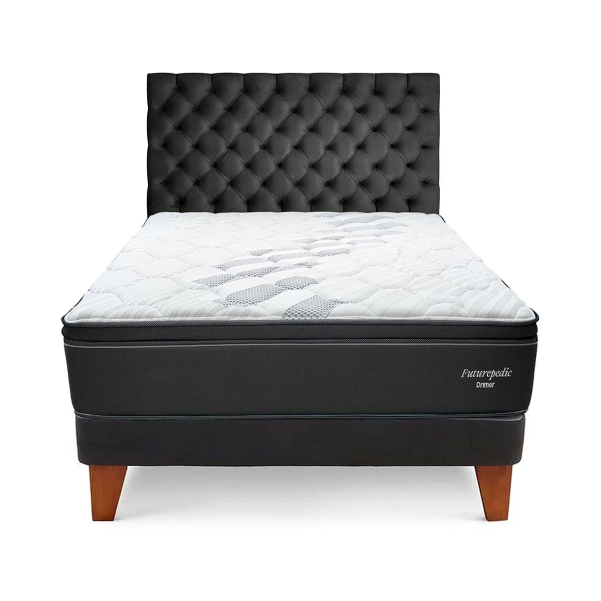 DRIMER - Dormitorio Europeo Gold Futurepedic 2 Plz + 2 Almohadas