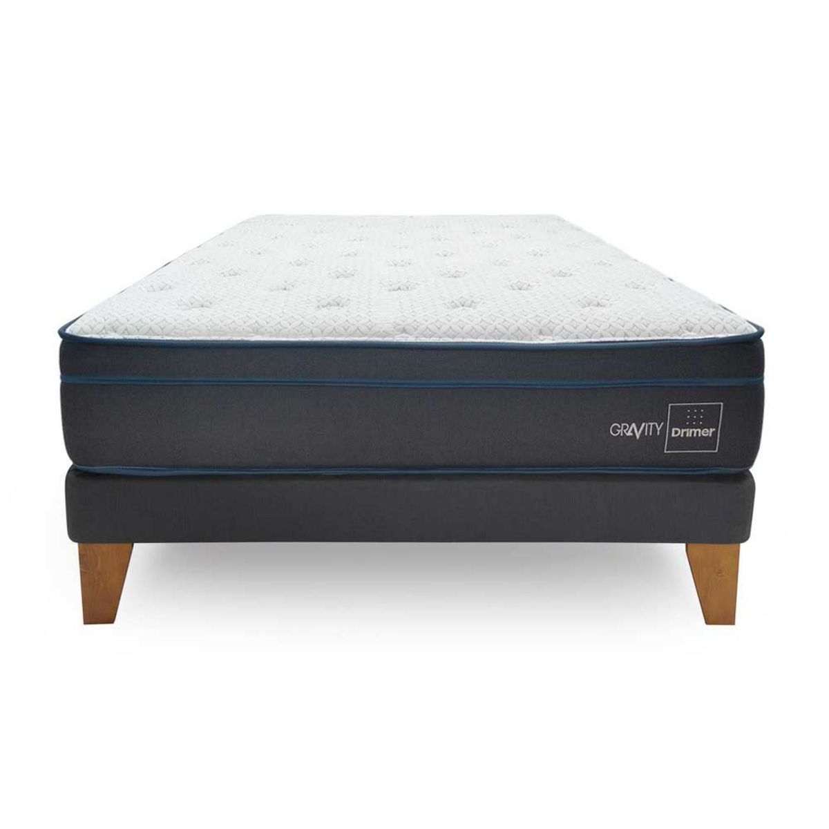TECHNODREAM - Cama Europea Gold Gravity 2 Plz + 2 Almohadas