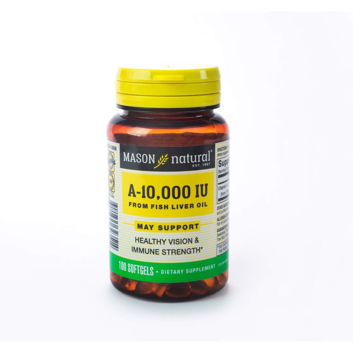 MASON - Mason Natural Vitamina A 10,000 Ui 100 Cápsulas