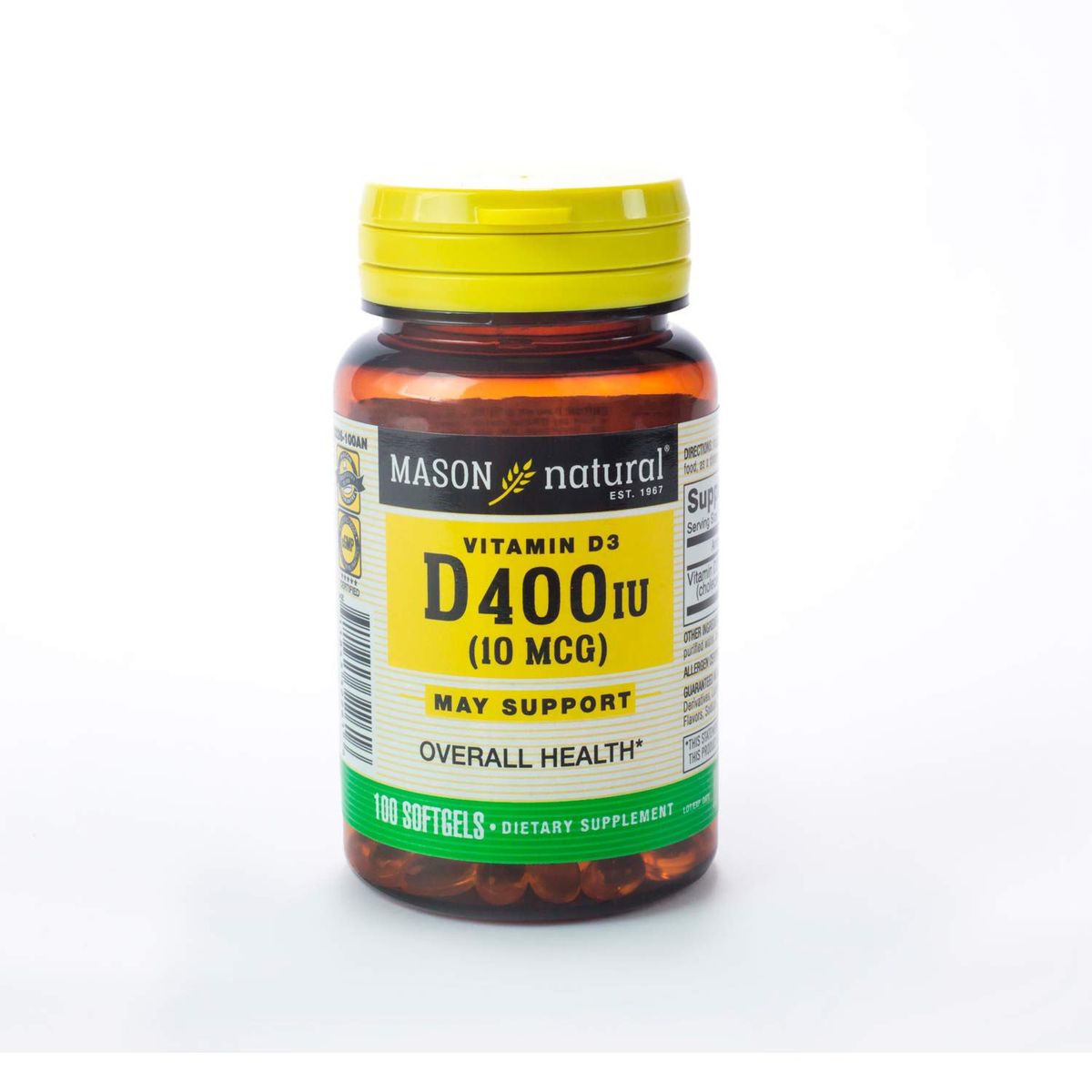 MASON - Mason Natural Vitamina D 400 Iu 100 Cápsulas