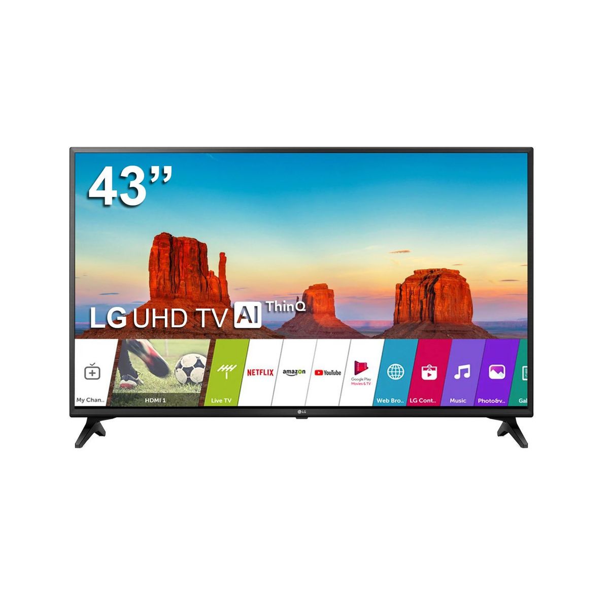 LG - Televisor LED Smart TV 4K Ultra HD 43" 43UK6200