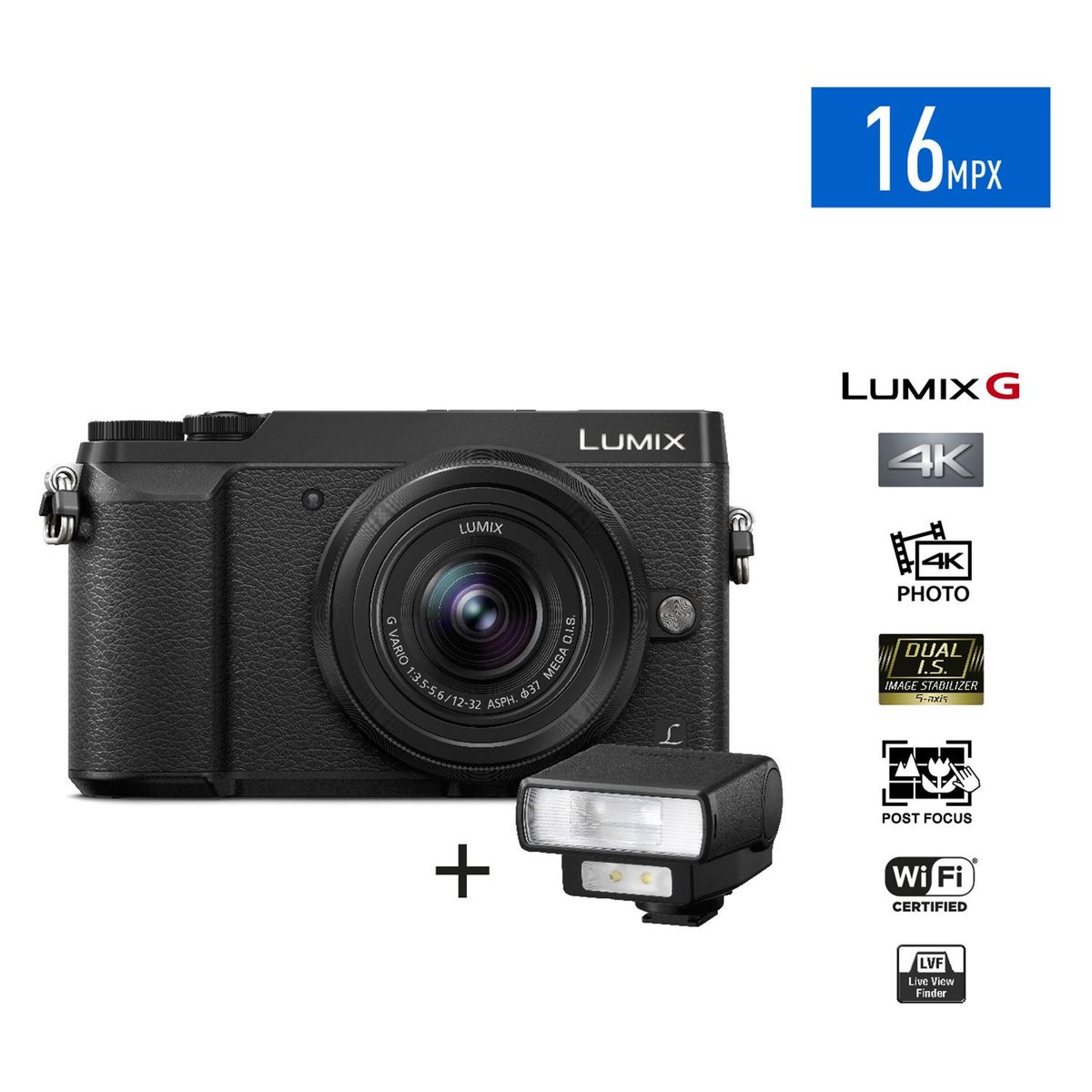 PANASONIC - Cámara Lumix G GX85 Negra