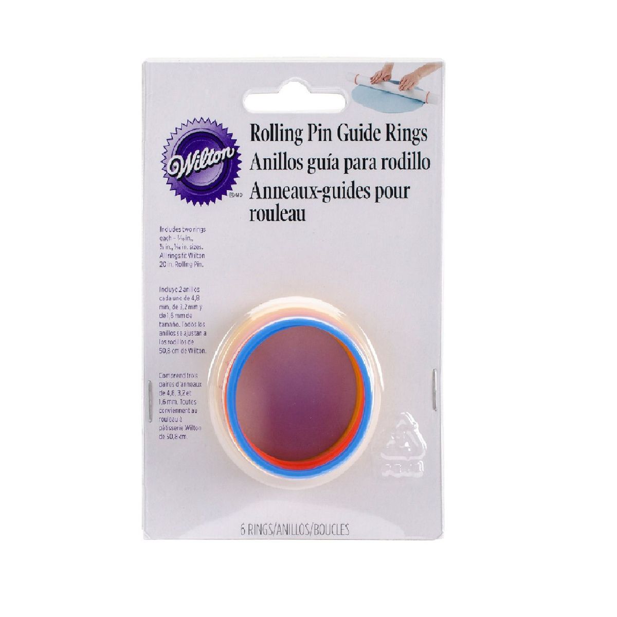 WILTON - Anillos Guía de Rodillo para Extender Fondant