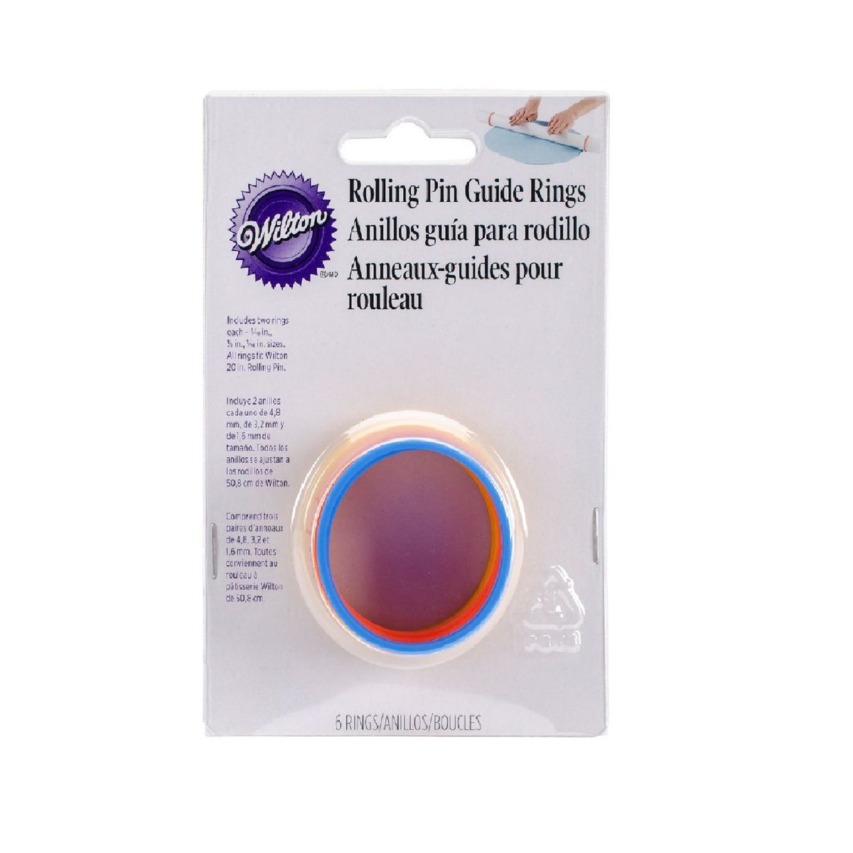 WILTON - Anillos Guía de Rodillo para Extender Fondant