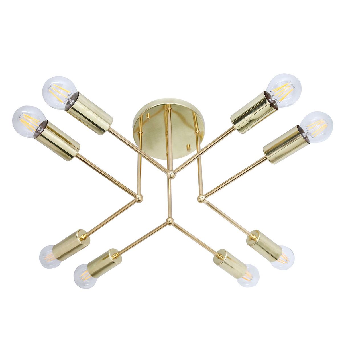 LA ROCHELLI - Lampara de Techo 8 Luces Molecular E27 Mod Amsterdam Bronce 