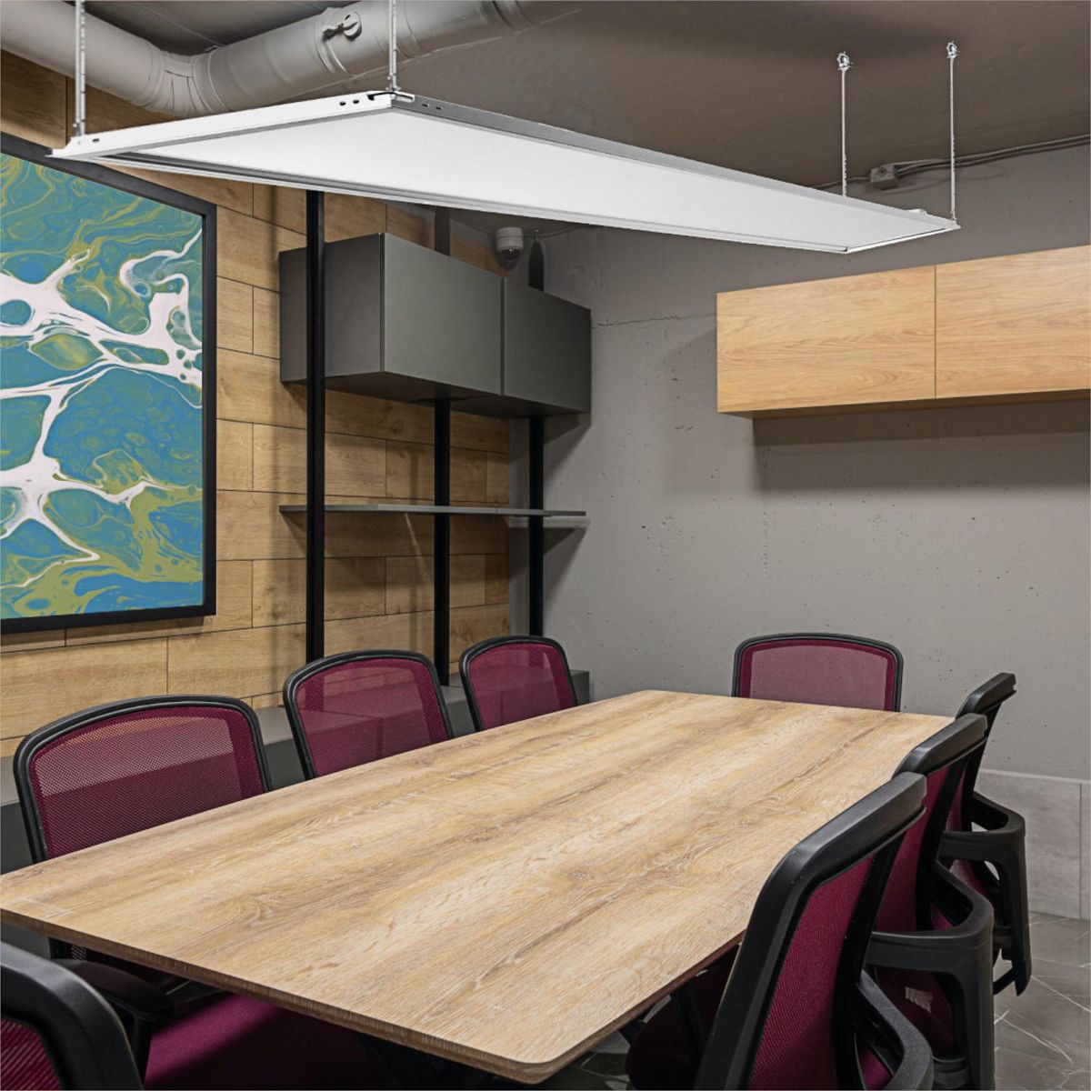 LA ROCHELLI - Led Panel Light Rectangular Suspendido 40w 120x30cm Luz Blanca