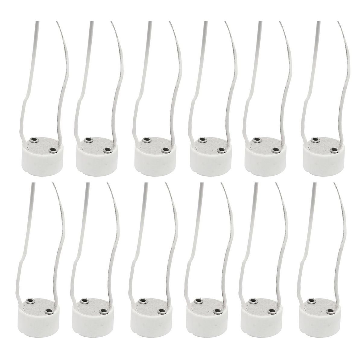 LA ROCHELLI - Set x12 Soquetes Gu10 Ceramica Blanco