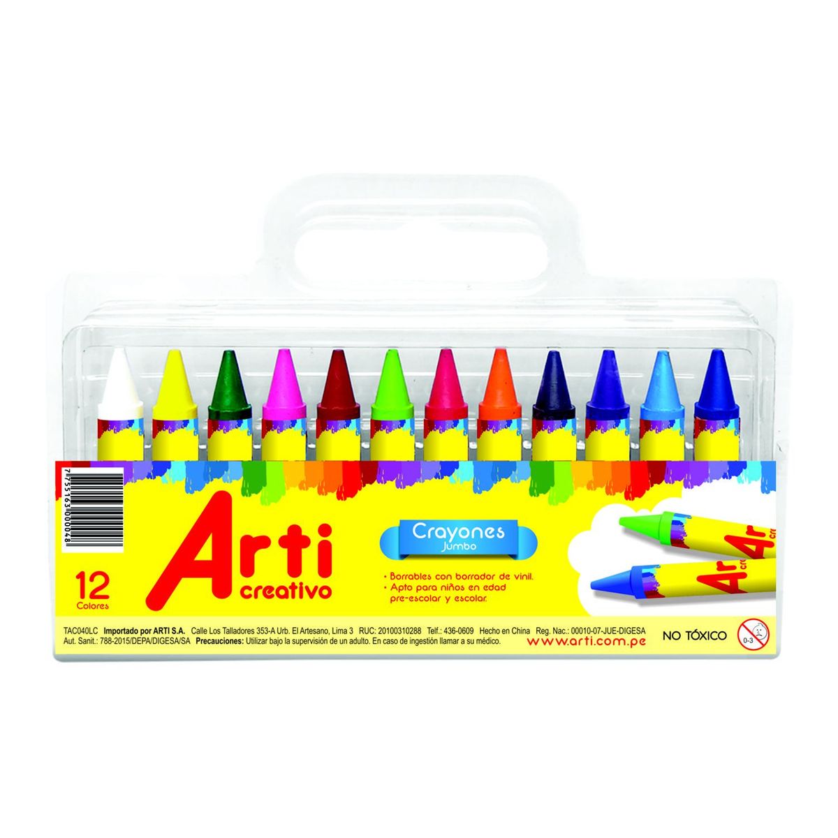 ARTI CREATIVO - Crayones Jumbo x 12