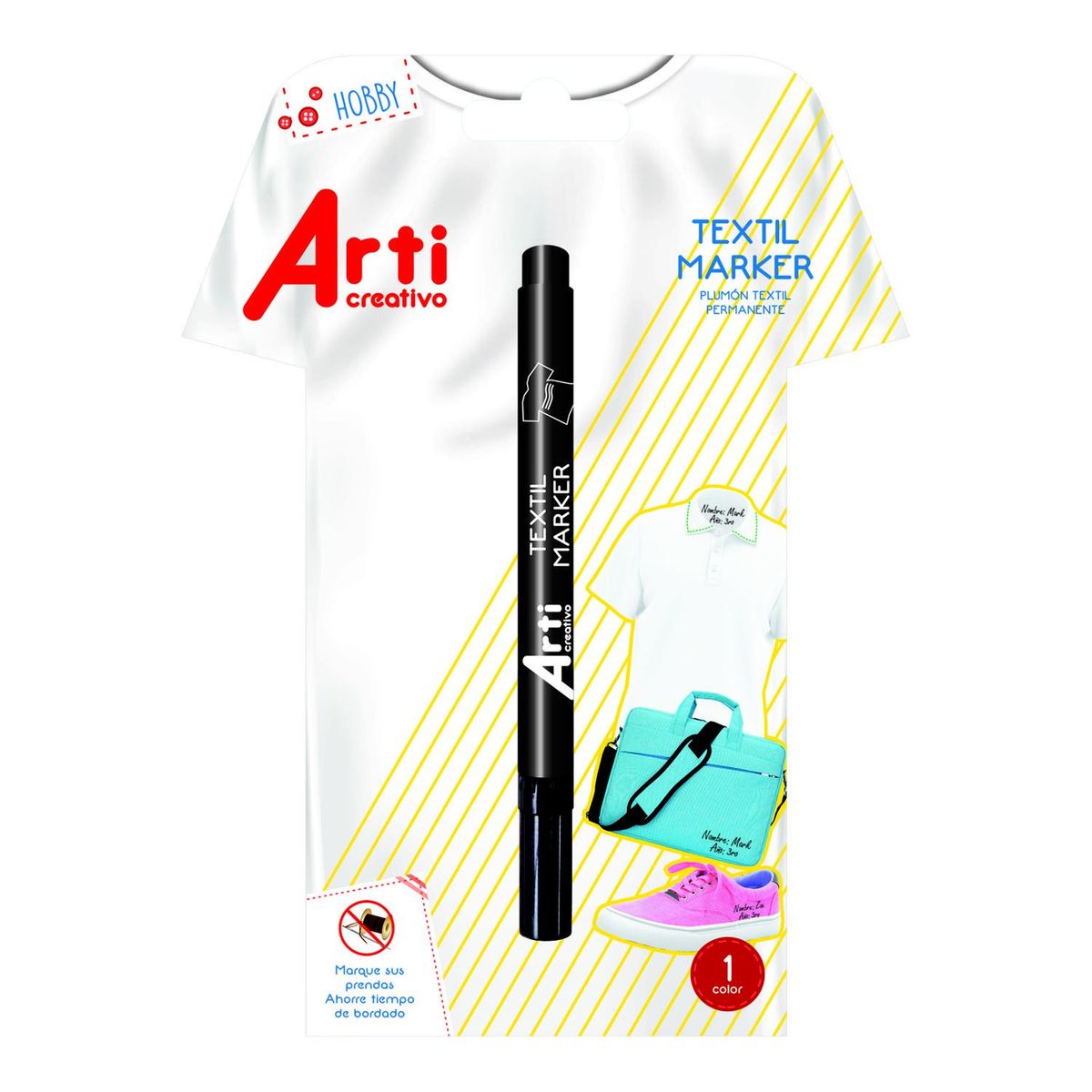 ARTI CREATIVO - Plumón Textil Permanente