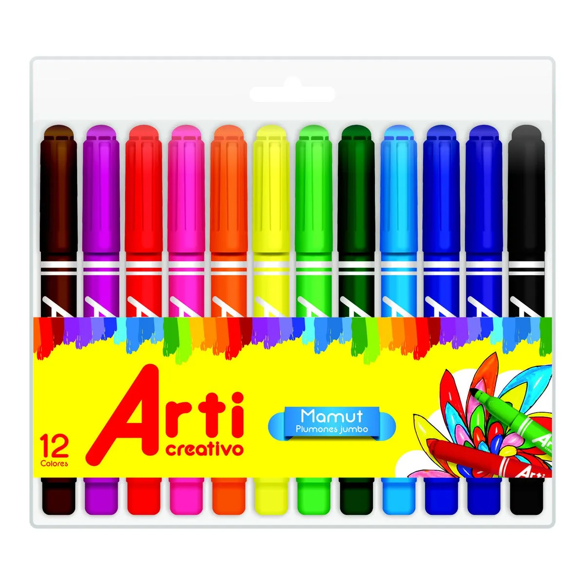 ARTI CREATIVO - Plumones Jumbo x 12